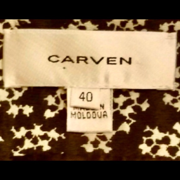 ▪️CARVEN▪️Retro Navy & White Multi-Pattern Buckle Jumper Midi Dress - Picture 5 of 7